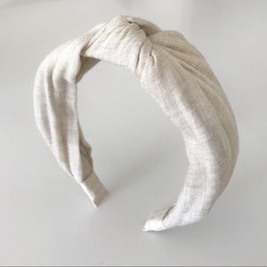 Anthropologie Knotted Linen Headband